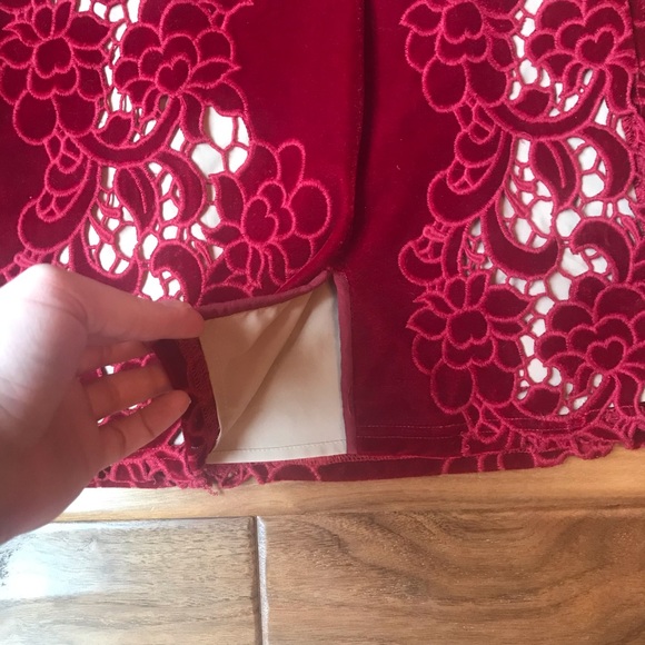 Free People x Saylor Logan Velvet Lace Mini Dress Size L - Picture 3 of 14